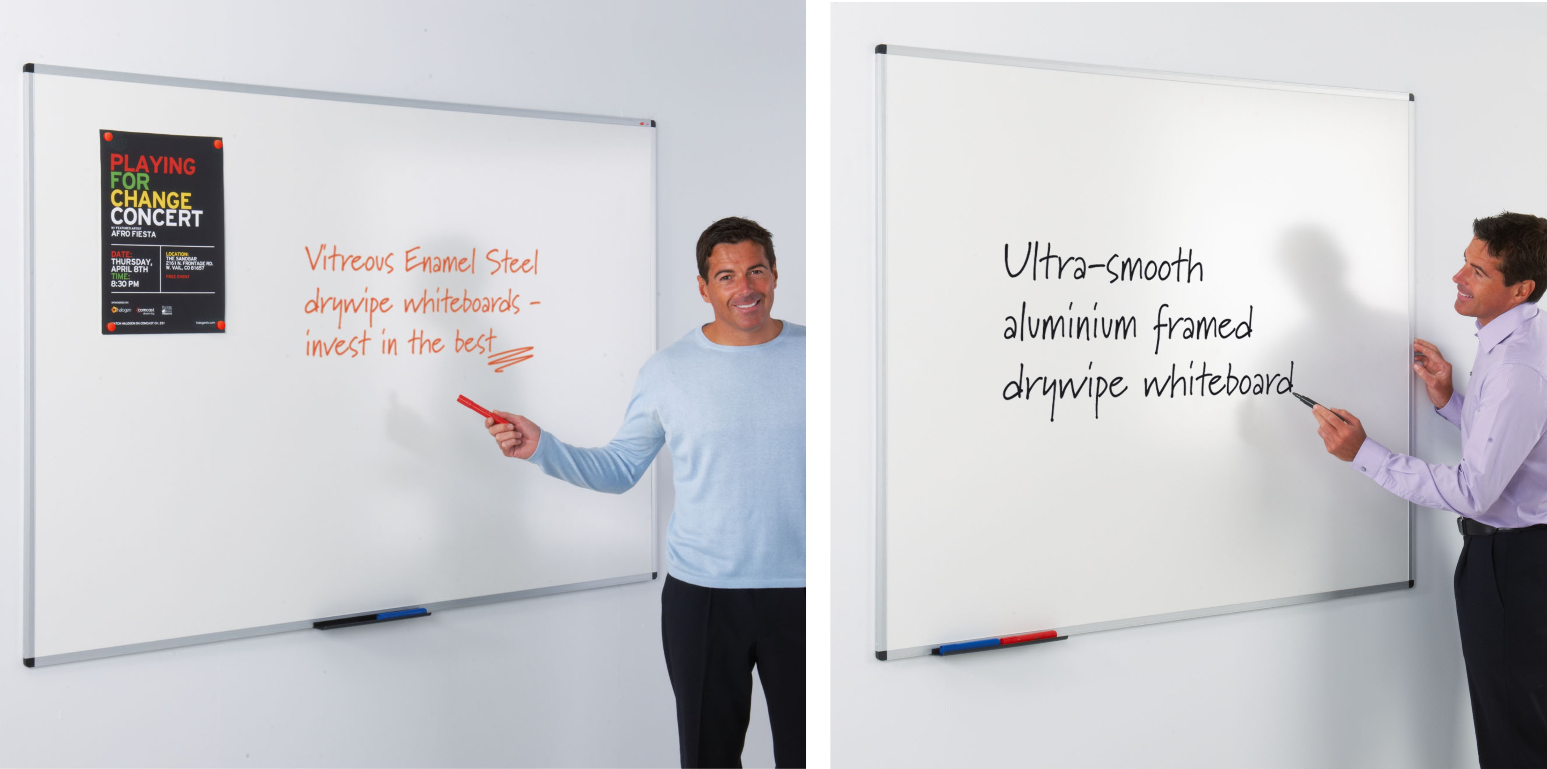 vitreous enamel steel magnetic whiteboard